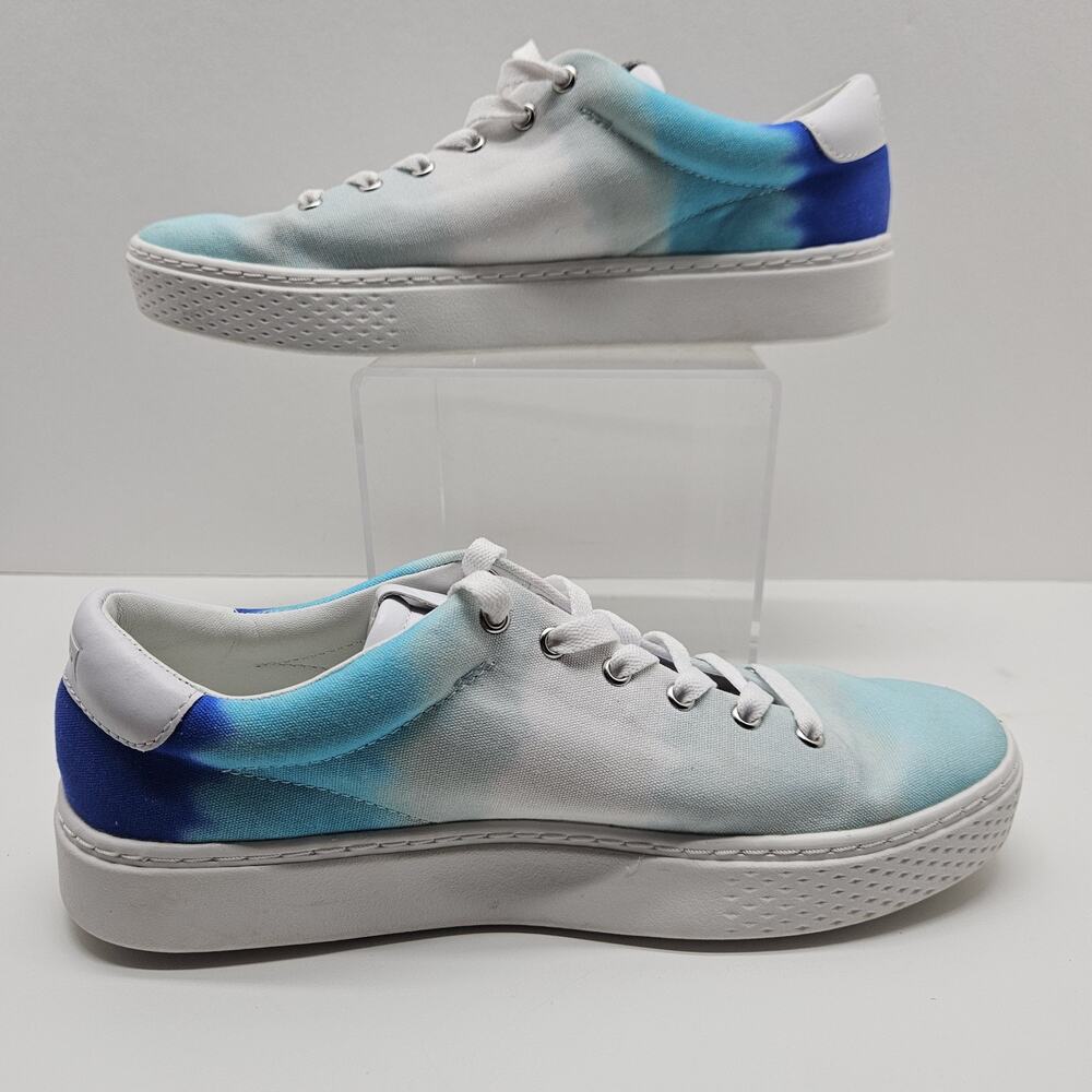 Polo Ralph Lauren Court125 Shoes Womens Tie Dye Turquoise Royal Aqua Canvas 6.5 - Picture 2 of 8